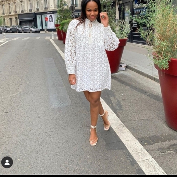 Zara Textured Weave Mini White Dress NWT - Picture 8 of 8